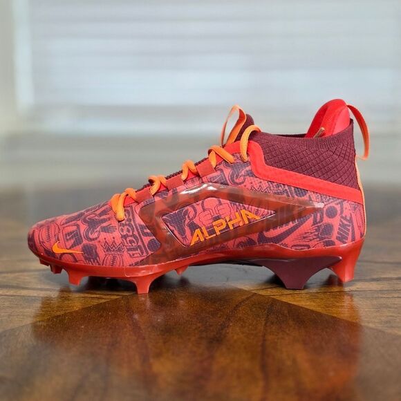 Nike Alpha Menace 4 Elite NRG Red Football Cleats FQ4046 600 Men's 7.5 New RARE - Picture 9 of 14